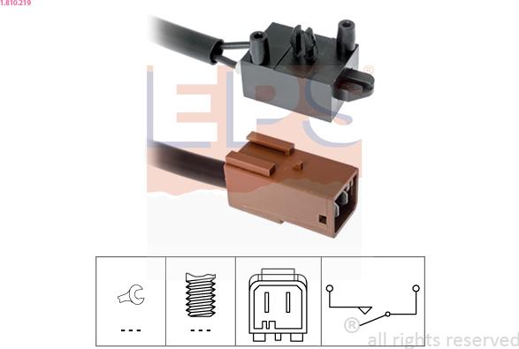 EPS 1.810.219 - Switch, clutch control (cruise control) www.autospares.lv