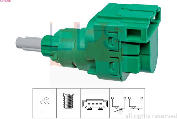 EPS 1.810.230 - Brake Light Switch / Clutch www.autospares.lv