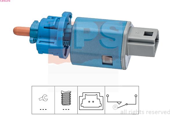 EPS 1.810.274 - Slēdzis, Sajūga vadība (Tempomat) www.autospares.lv