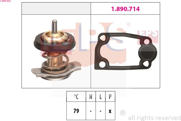 EPS 1.880.942 - Termostats, Dzesēšanas šķidrums www.autospares.lv