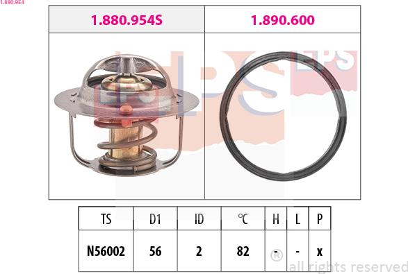 EPS 1.880.954 - Termostats, Dzesēšanas šķidrums autospares.lv