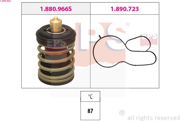 EPS 1.880.966 - Termostats, Dzesēšanas šķidrums www.autospares.lv