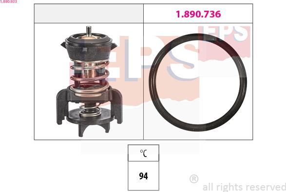 EPS 1.880.933 - Termostats, Dzesēšanas šķidrums www.autospares.lv