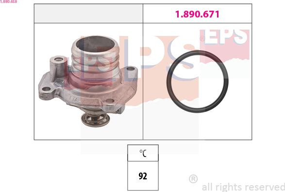 EPS 1.880.458 - Termostats, Dzesēšanas šķidrums www.autospares.lv