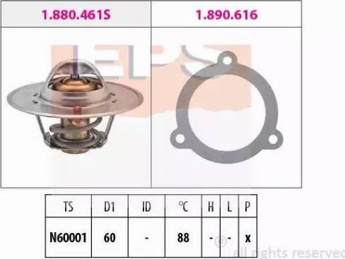 EPS 1.880.461 - Termostats, Dzesēšanas šķidrums www.autospares.lv