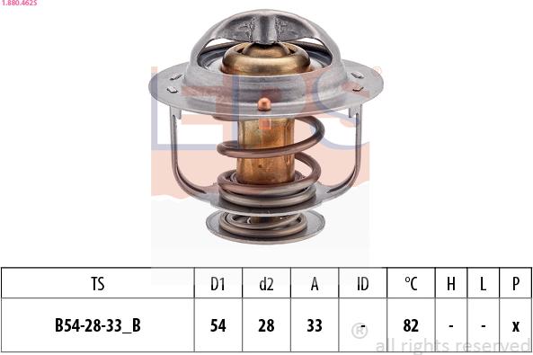 EPS 1.880.462S - Coolant thermostat / housing www.autospares.lv