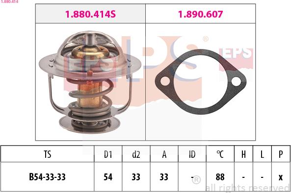 EPS 1.880.414 - Termostats, Dzesēšanas šķidrums www.autospares.lv