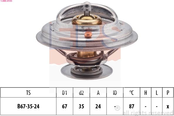 EPS 1.880.410S - Termostats, Dzesēšanas šķidrums www.autospares.lv