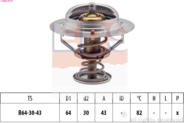 EPS 1.880.417S - Termostats, Dzesēšanas šķidrums www.autospares.lv