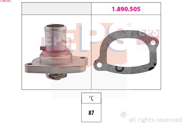 EPS 1.880.482 - Termostats, Dzesēšanas šķidrums www.autospares.lv