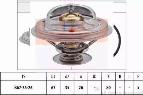 EPS 1.880.544S - Термостат охлаждающей жидкости / корпус www.autospares.lv