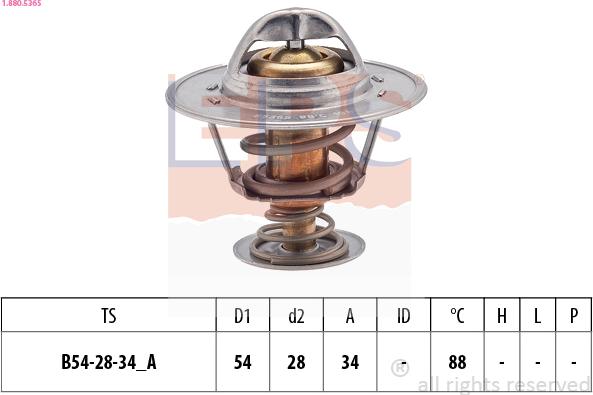 EPS 1.880.536S - Termostats, Dzesēšanas šķidrums autospares.lv