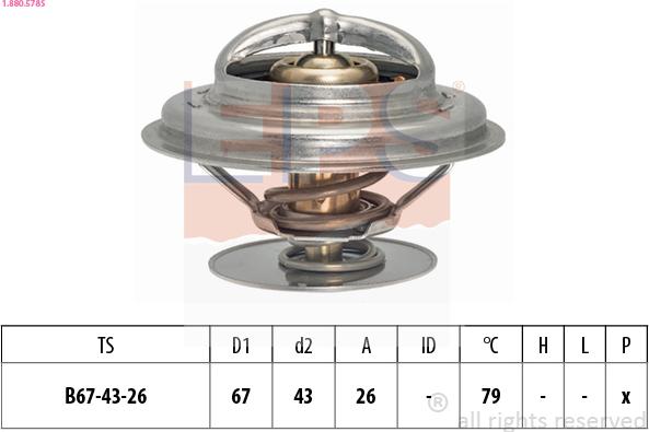 EPS 1.880.578S - Termostats, Dzesēšanas šķidrums www.autospares.lv