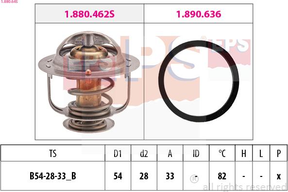 EPS 1.880.645 - Термостат охлаждающей жидкости / корпус www.autospares.lv