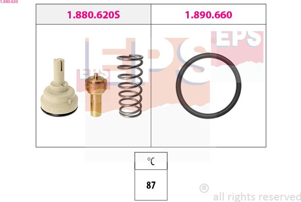 EPS 1.880.620 - Termostats, Dzesēšanas šķidrums www.autospares.lv