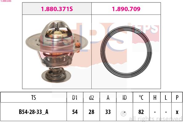 EPS 1.880.845 - Термостат охлаждающей жидкости / корпус www.autospares.lv