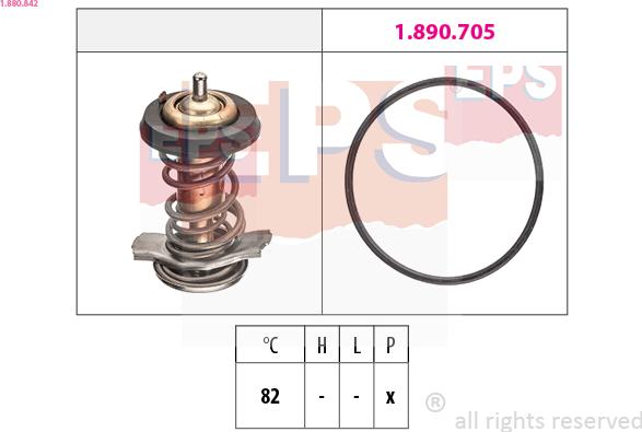 EPS 1.880.842 - Termostats, Dzesēšanas šķidrums www.autospares.lv