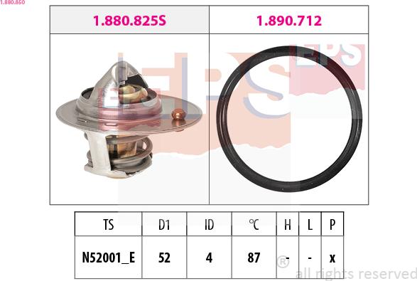 EPS 1.880.850 - Termostats, Dzesēšanas šķidrums autospares.lv