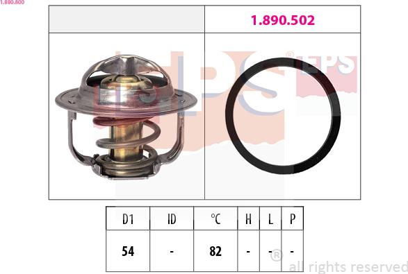 EPS 1.880.800 - Термостат охлаждающей жидкости / корпус www.autospares.lv