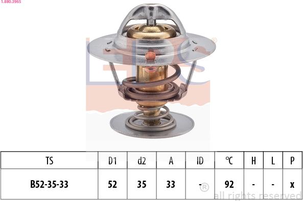 EPS 1.880.396S - Termostats, Dzesēšanas šķidrums www.autospares.lv