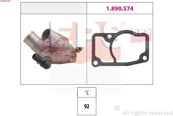 EPS 1.880.344 - Termostats, Dzesēšanas šķidrums autospares.lv