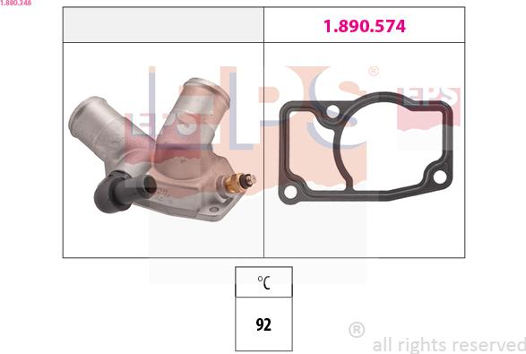 EPS 1.880.348 - Termostats, Dzesēšanas šķidrums www.autospares.lv