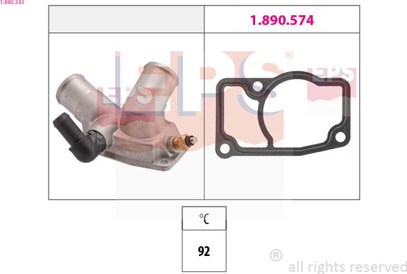 EPS 1.880.343 - Termostats, Dzesēšanas šķidrums www.autospares.lv