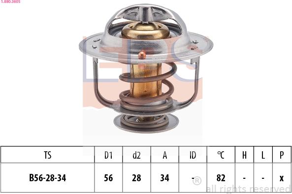 EPS 1.880.360S - Termostats, Dzesēšanas šķidrums www.autospares.lv