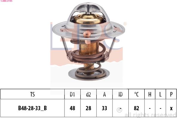 EPS 1.880.319S - Termostats, Dzesēšanas šķidrums www.autospares.lv