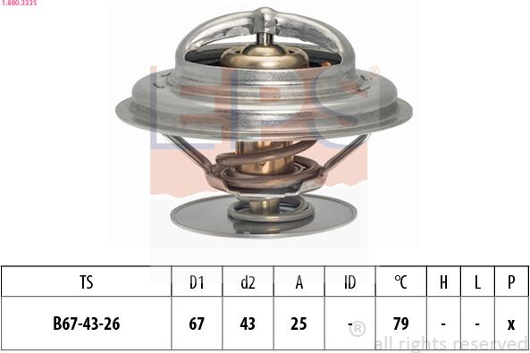 EPS 1.880.333S - Termostats, Dzesēšanas šķidrums www.autospares.lv