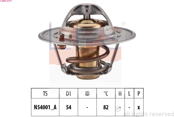 EPS 1.880.337S - Coolant thermostat / housing www.autospares.lv