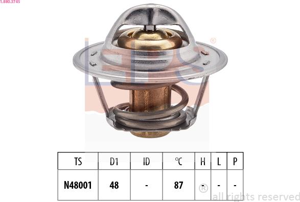 EPS 1.880.374S - Termostats, Dzesēšanas šķidrums autospares.lv