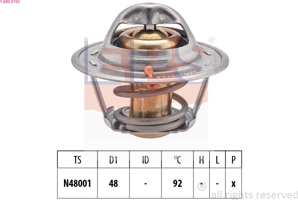 EPS 1.880.376S - Termostats, Dzesēšanas šķidrums autospares.lv