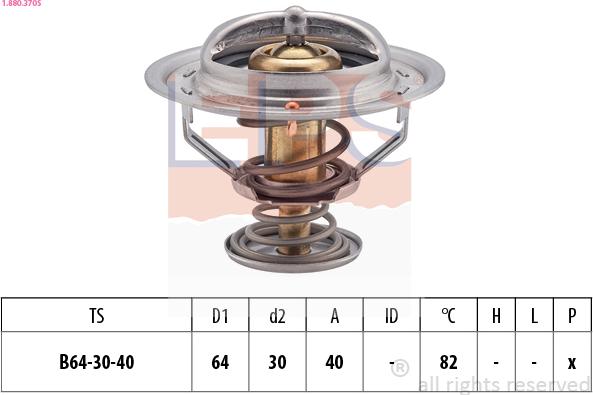 EPS 1.880.370S - Coolant thermostat / housing www.autospares.lv