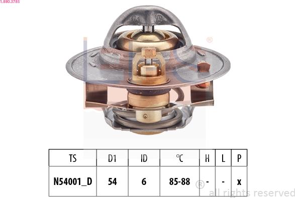 EPS 1.880.378S - Termostats, Dzesēšanas šķidrums www.autospares.lv