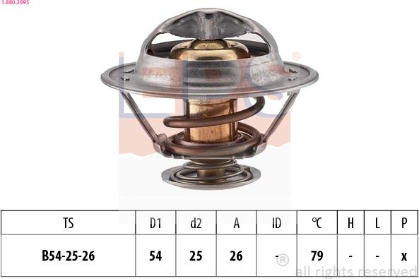 EPS 1.880.299S - Termostats, Dzesēšanas šķidrums autospares.lv