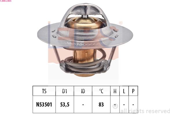 EPS 1.880.240S - Coolant thermostat / housing www.autospares.lv