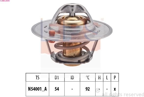 EPS 1.880.204S - Termostats, Dzesēšanas šķidrums www.autospares.lv