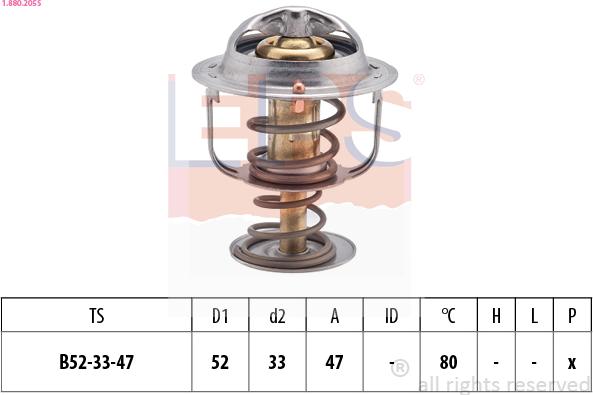 EPS 1.880.205S - Termostats, Dzesēšanas šķidrums www.autospares.lv