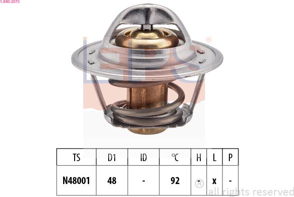 EPS 1.880.207S - Termostats, Dzesēšanas šķidrums autospares.lv