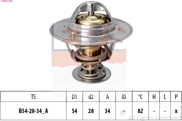 EPS 1.880.218S - Термостат охлаждающей жидкости / корпус www.autospares.lv