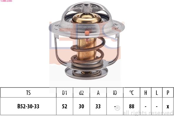 EPS 1.880.238S - Termostats, Dzesēšanas šķidrums www.autospares.lv