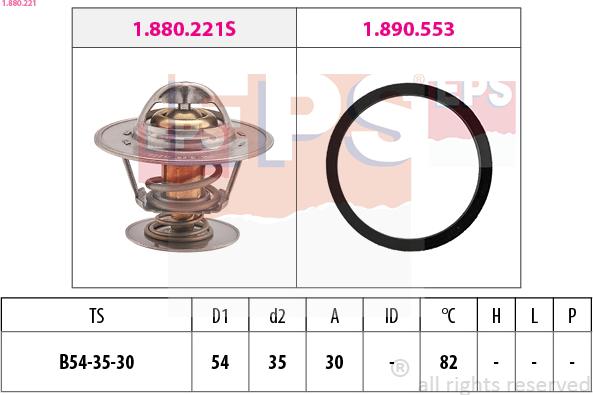 EPS 1.880.221 - Termostats, Dzesēšanas šķidrums autospares.lv