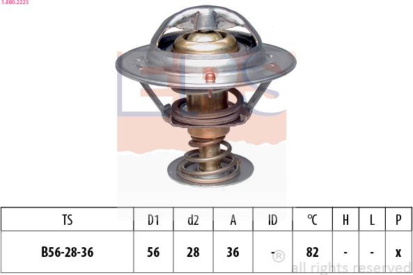 EPS 1.880.222S - Termostats, Dzesēšanas šķidrums autospares.lv