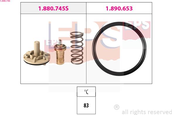 EPS 1.880.745 - Termostats, Dzesēšanas šķidrums www.autospares.lv