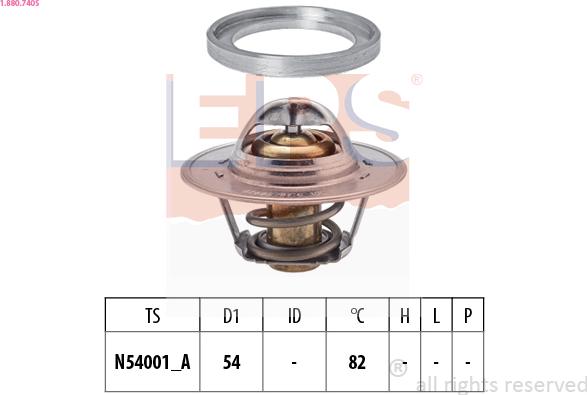 EPS 1.880.740S - Termostats, Dzesēšanas šķidrums www.autospares.lv