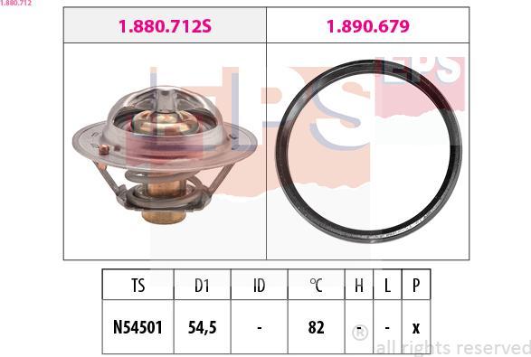 EPS 1.880.712 - Termostats, Dzesēšanas šķidrums www.autospares.lv