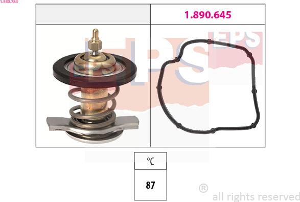 EPS 1.880.784 - Coolant thermostat / housing www.autospares.lv