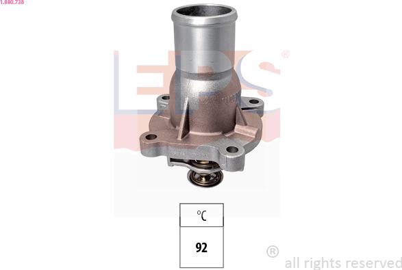 EPS 1.880.738 - Termostats, Dzesēšanas šķidrums www.autospares.lv