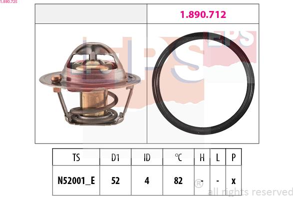 EPS 1.880.725 - Termostats, Dzesēšanas šķidrums autospares.lv